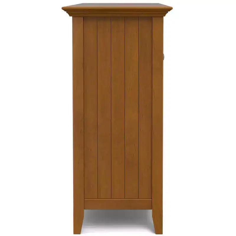 Bahut de buffet Freemont avec rangement, étagères réglables et poignées en bronze - WyndenHall : Contient 12 bouteilles, bois massif