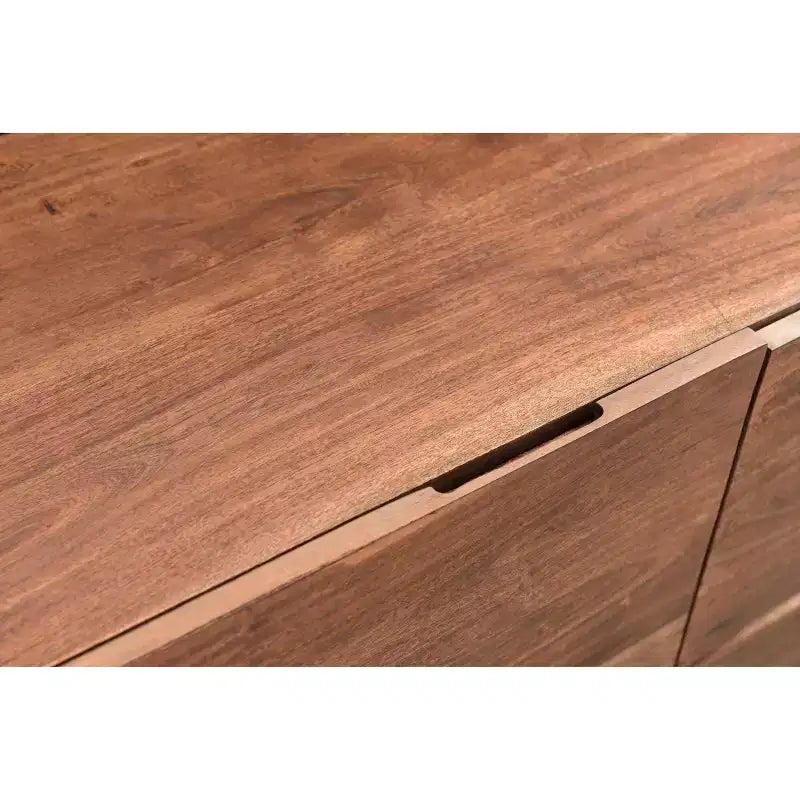 Buffet 3 Portes en Bois de Seesham Bords Vivants Or - Timbergirl