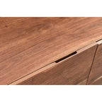 Buffet 3 Portes en Bois de Seesham Bords Vivants Or - Timbergirl