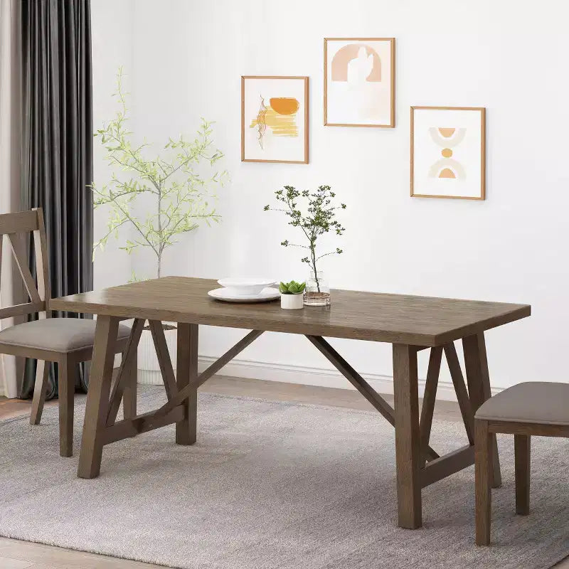 Table de salle à manger en bois Fairgreens Farmhouse Brun antique - Christopher Knight Home