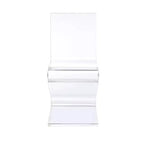 Chaise Z en acrylique transparent Peek – Picket House Furnishings : chaise moderne en Plexiglas sans accoudoirs, sans coussin