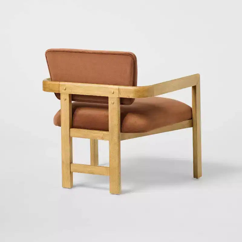 Fauteuil d'appoint en chêne très lustré Rouille - Threshold™ conçu avec Studio McGee