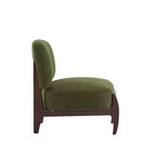 Christopher Knight Home Lot de 2 fauteuils d'appoint Landon modernes en hévéa tapissés de bouclé vert