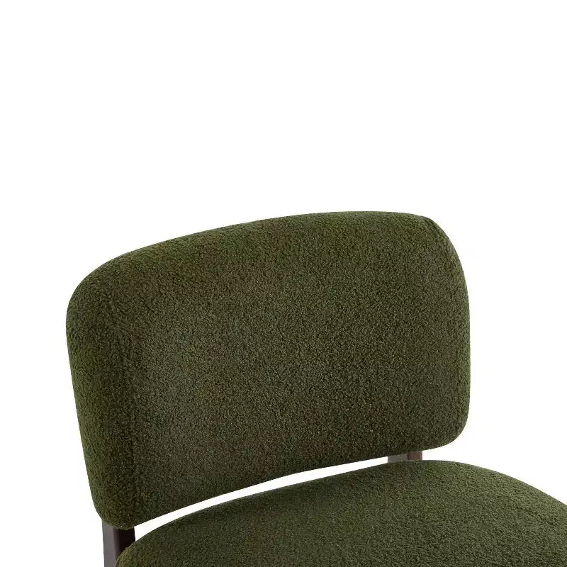 Christopher Knight Home Lot de 2 fauteuils d'appoint Landon modernes en hévéa tapissés de bouclé vert