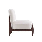 Christopher Knight Home Anna Chaise d'appoint moderne en bois d'hévéa et tissu bouclé beige