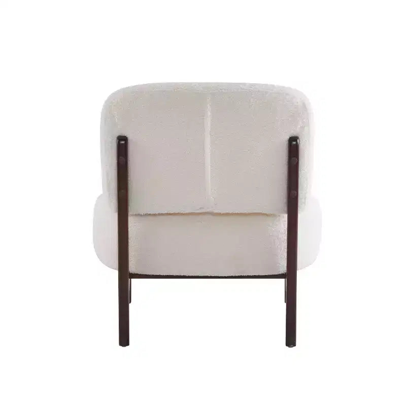 Christopher Knight Home Anna Chaise d'appoint moderne en bois d'hévéa et tissu bouclé beige