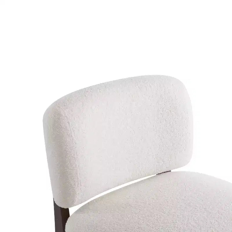 Christopher Knight Home Anna Chaise d'appoint moderne en bois d'hévéa et tissu bouclé beige