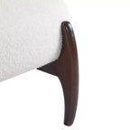 Christopher Knight Home Anna Chaise d'appoint moderne en bois d'hévéa et tissu bouclé beige