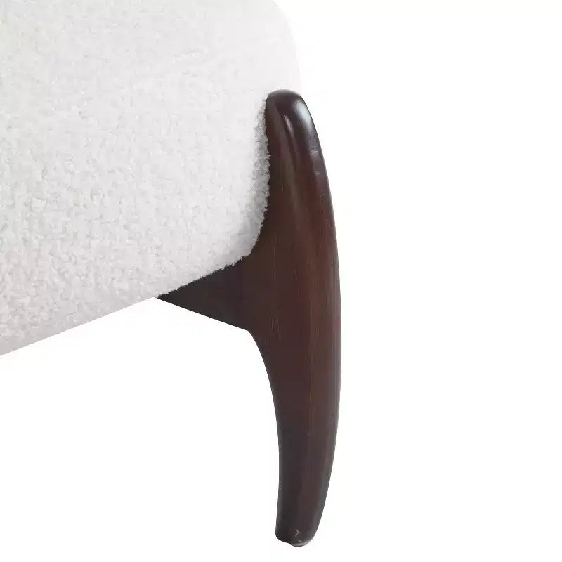 Christopher Knight Home Anna Chaise d'appoint moderne en bois d'hévéa et tissu bouclé beige