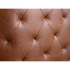 Fauteuil pivotant Milton Tufted Barrel marron - Madison Park : rembourré, aucun assemblage, finition bronze plaqué