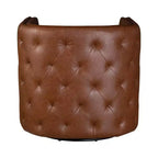 Fauteuil pivotant Milton Tufted Barrel marron - Madison Park : rembourré, aucun assemblage, finition bronze plaqué