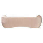 Baxton Studio Adanna, Canapé en tissu velours, Beige champagne