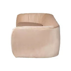 Baxton Studio Adanna, Canapé en tissu velours, Beige champagne