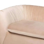 Baxton Studio Adanna, Canapé en tissu velours, Beige champagne