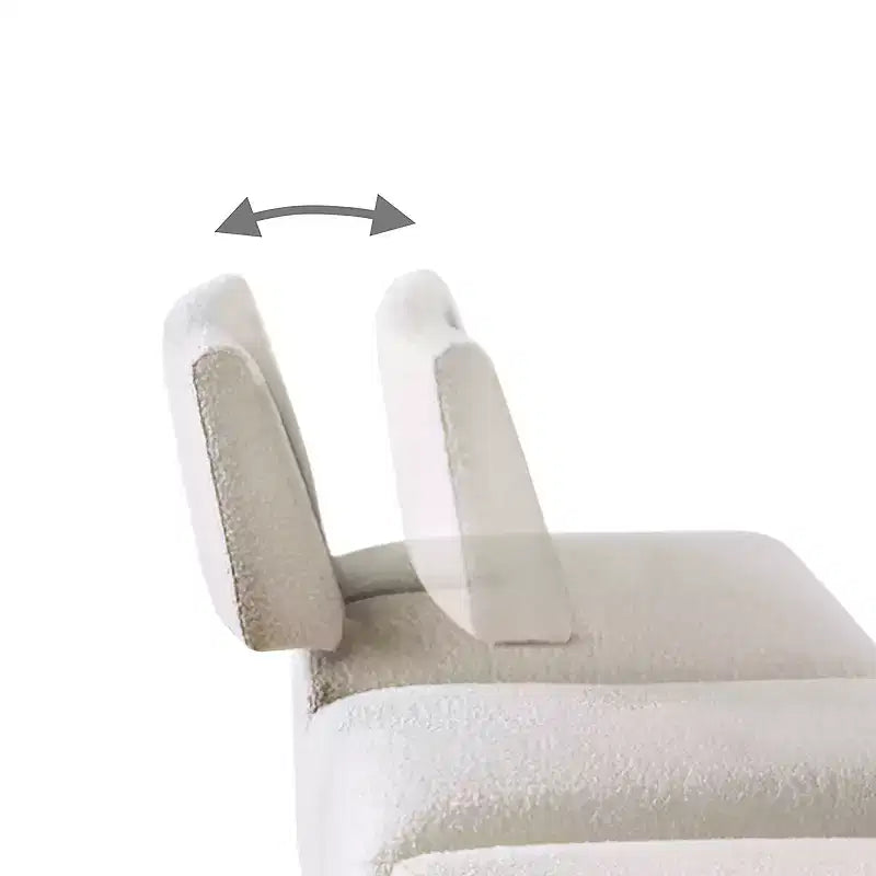 HOMES: Inside + Out Povoa Fauteuil modulaire moderne sans accoudoirs en chenille avec dossier extensible rose