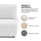 HOMES: Inside + Out Povoa Fauteuil modulaire moderne sans accoudoirs en chenille avec dossier extensible rose