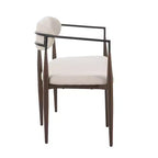 Causeuse moderne Christopher Knight Home Piper de 140 cm en fer avec dossier incurvé ouvert, couleur café/noir