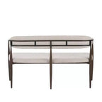 Causeuse moderne Christopher Knight Home Piper de 140 cm en fer avec dossier incurvé ouvert, couleur café/noir