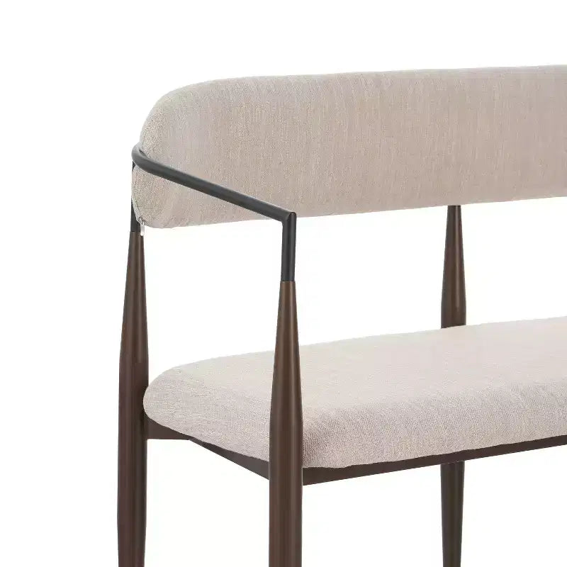 Causeuse moderne Christopher Knight Home Piper de 140 cm en fer avec dossier incurvé ouvert, couleur café/noir