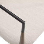 Causeuse moderne Christopher Knight Home Piper de 140 cm en fer avec dossier incurvé ouvert, couleur café/noir