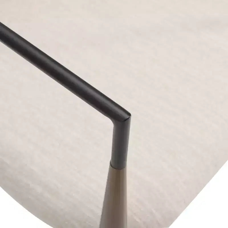 Causeuse moderne Christopher Knight Home Piper de 140 cm en fer avec dossier incurvé ouvert, couleur café/noir