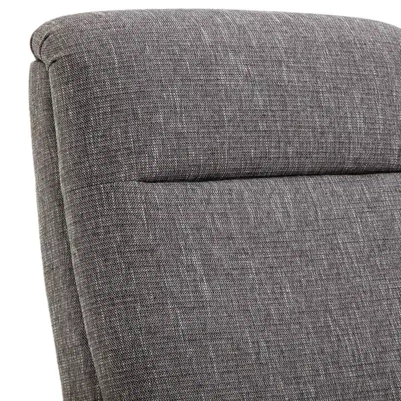 Fauteuil inclinable Comfort Pointe Terni à dossier inclinable gris cendré : résistant aux taches, pieds en bois de châtaignier, rembourrage en mousse
