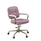 Fauteuil inclinable d'appoint en cuir grainé rose de 25 po Siecross - Acme Furniture : pivotant, structure en métal, aucun assemblage requis