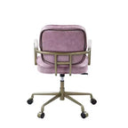 Fauteuil inclinable d'appoint en cuir grainé rose de 25 po Siecross - Acme Furniture : pivotant, structure en métal, aucun assemblage requis