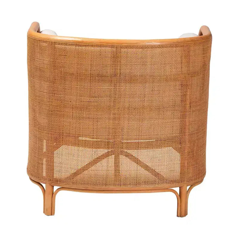 Chaise d'appoint en rotin clair couleur miel bali & pari Bandung