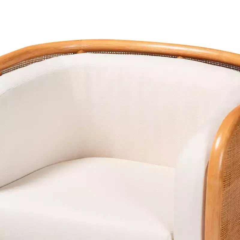 Chaise d'appoint en rotin clair couleur miel bali & pari Bandung