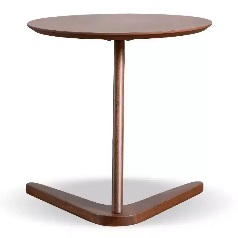 MAISON : Intérieur + Extérieur – Ensemble de 2 tables d'appoint River Run de style Mid-Century Modern avec chaise – Noyer
