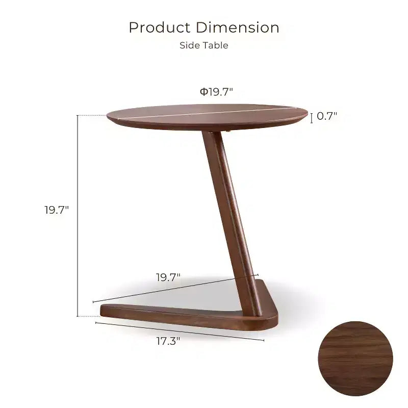 MAISON : Intérieur + Extérieur – Ensemble de 2 tables d'appoint River Run de style Mid-Century Modern avec chaise – Noyer