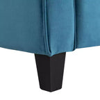 Causeuse Harper en velours bleu Lifestyle Solutions