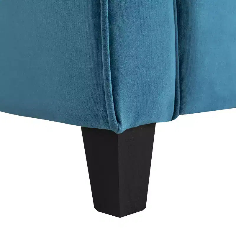Causeuse Harper en velours bleu Lifestyle Solutions
