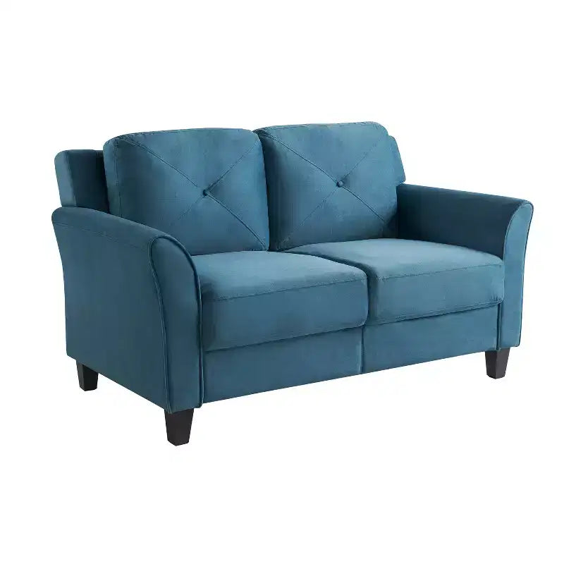 Causeuse Harper en velours bleu Lifestyle Solutions