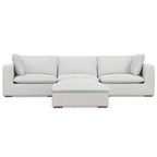 Canapé 3 places et pouf WyndenHall Marlee gris nuage
