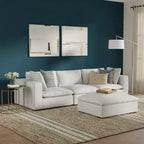 Canapé 3 places et pouf WyndenHall Marlee gris nuage