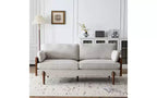 Christopher Knight Home Ella Canapé Moderne Rembourré 3 Places 182 cm à Cadre en Bois avec Coussins Décoratifs Beige