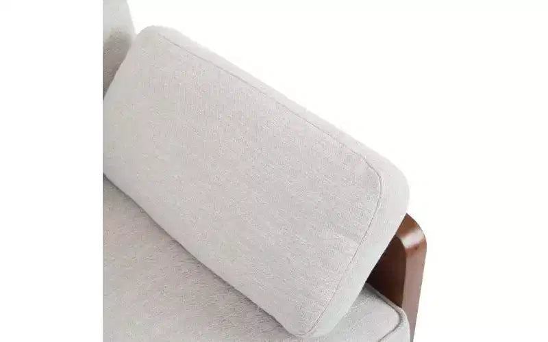 Christopher Knight Home Ella Canapé Moderne Rembourré 3 Places 182 cm à Cadre en Bois avec Coussins Décoratifs Beige