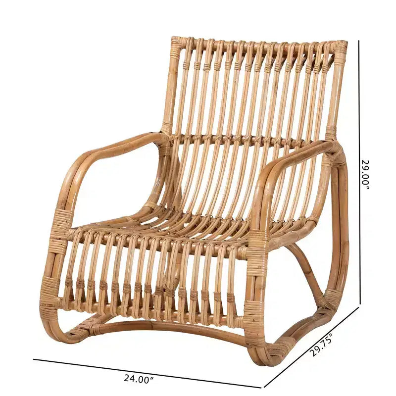 Fauteuil d'appoint en rotin naturel Blanca marron - bali & pari