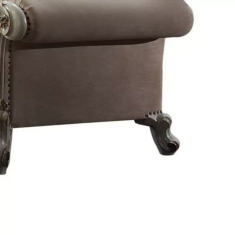 Acme Furniture Picardy Chaise d'appoint Tissu/Perle Antique