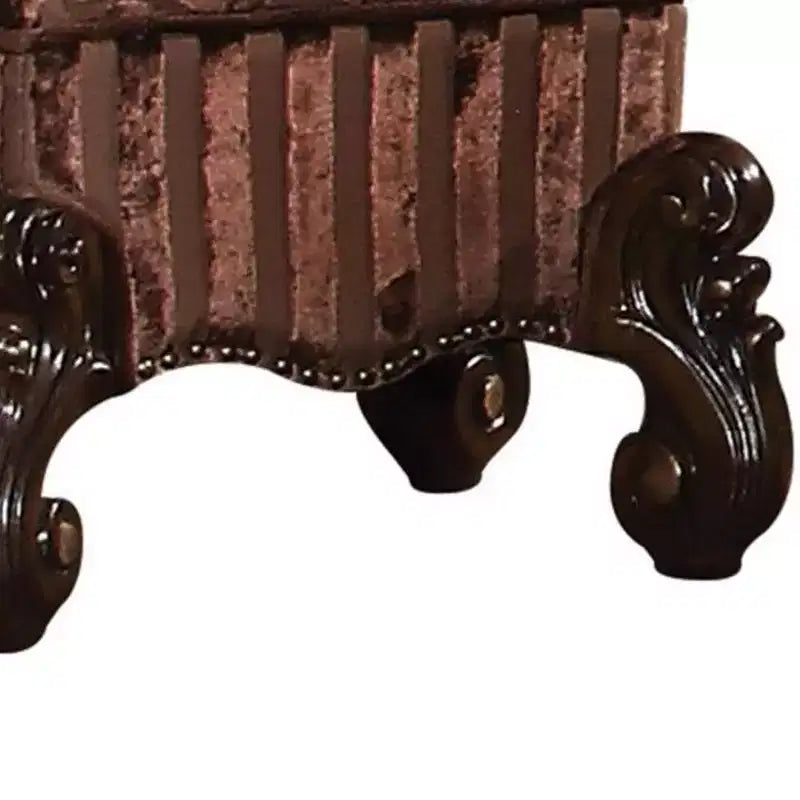 Acme Furniture Versailles Fauteuil d'appoint Tissu/Finition Chêne cerise