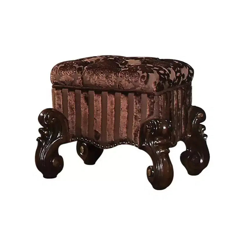 Acme Furniture Versailles Fauteuil d'appoint Tissu/Finition Chêne cerise