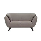 65" Nayeli Sofa Brown Linen - Acme Furniture: Upholstered Leather, Wood Frame, No Assembly Required