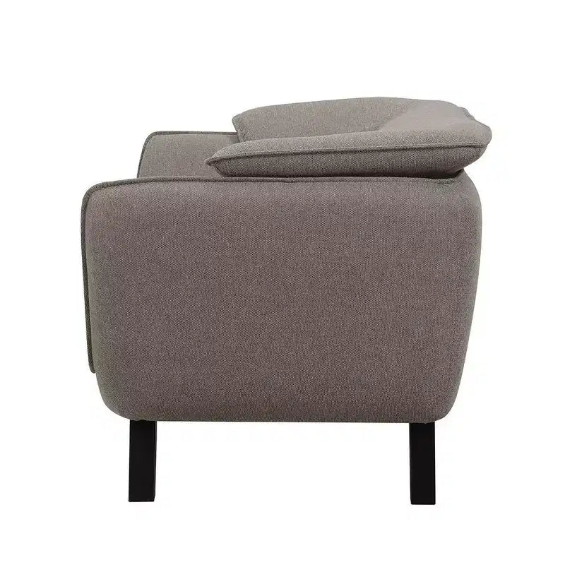 Canapé Nayeli 65" Lin Marron - Acme Furniture : Cuir Rembourré, Cadre en Bois, Aucun Assemblage Requis