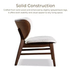 HOMES: Inside + Out Fauteuil d'appoint Mid-Century Modern Wingback Boucle River Run Noyer