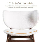 HOMES: Inside + Out Fauteuil d'appoint Mid-Century Modern Wingback Boucle River Run Noyer
