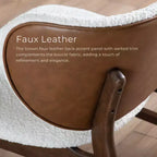 HOMES: Inside + Out Fauteuil d'appoint Mid-Century Modern Wingback Boucle River Run Noyer