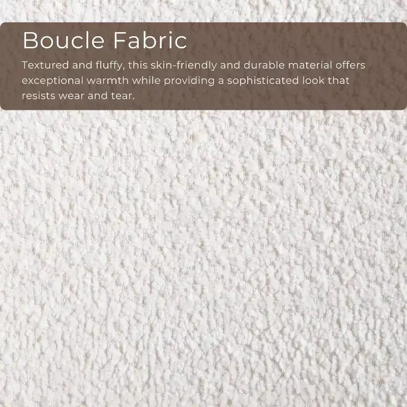 HOMES: Inside + Out Fauteuil d'appoint Mid-Century Modern Wingback Boucle River Run Noyer