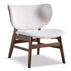 HOMES: Inside + Out Fauteuil d'appoint Mid-Century Modern Wingback Boucle River Run Noyer